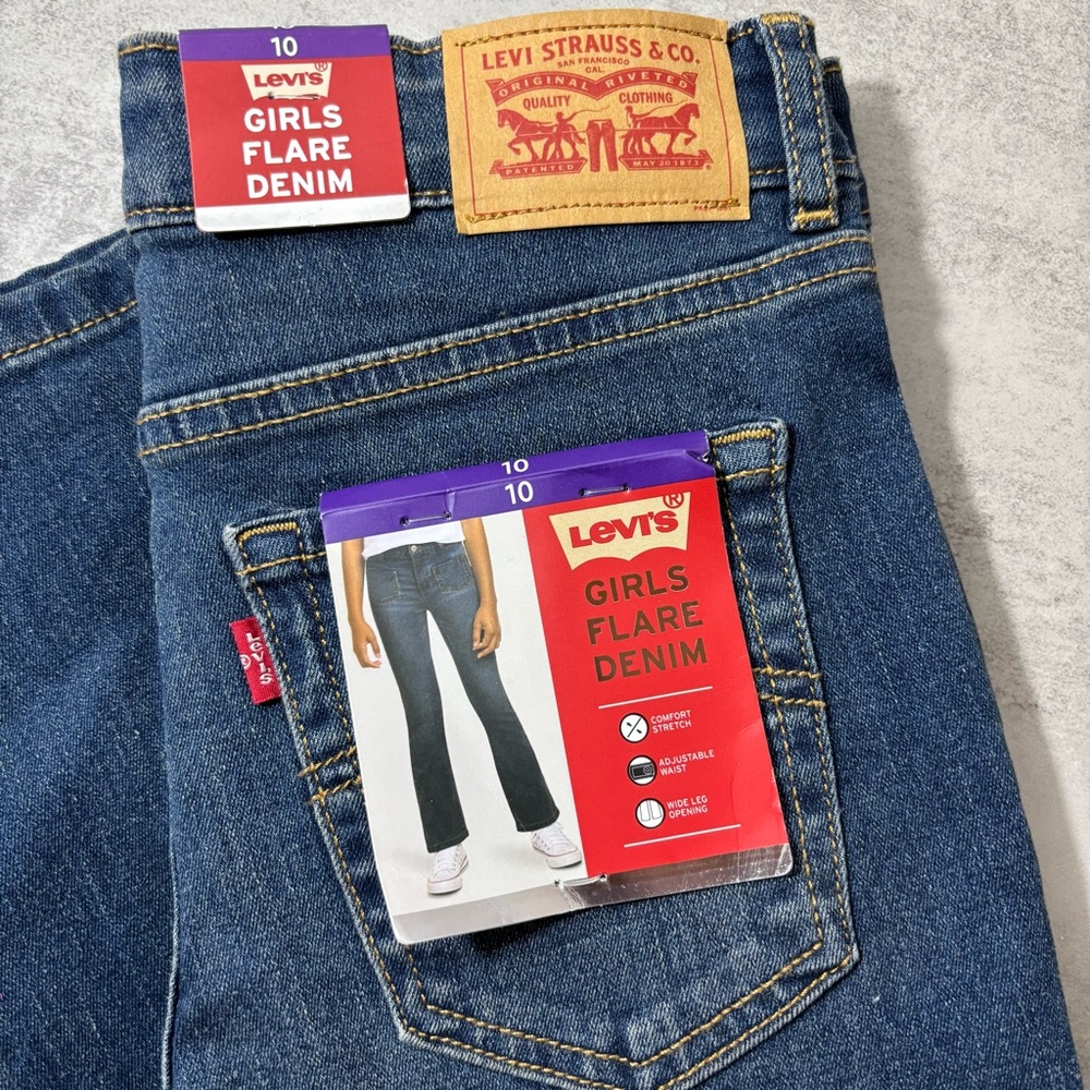 Levi's Girls Flare Denim Jeans - Blue